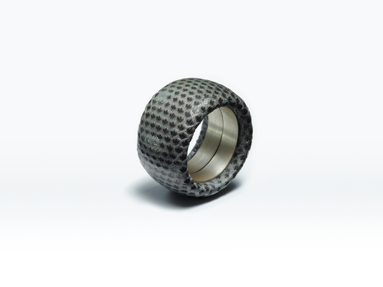 Leather Ring, MERET OPPENHEIM – LEATHER RING, grey